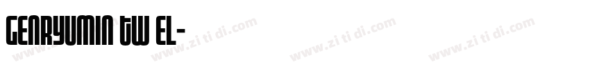 Genryumin tw el字体转换